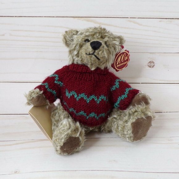 DanDee Teddy's Teddy 100th Anniversary Bear in Knit Pullover Sweater 2840 - Picture 1 of 7